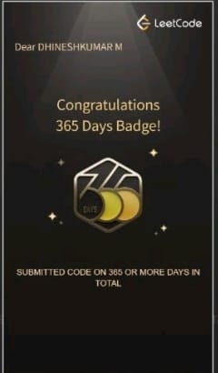 LeetCode 365 Badge